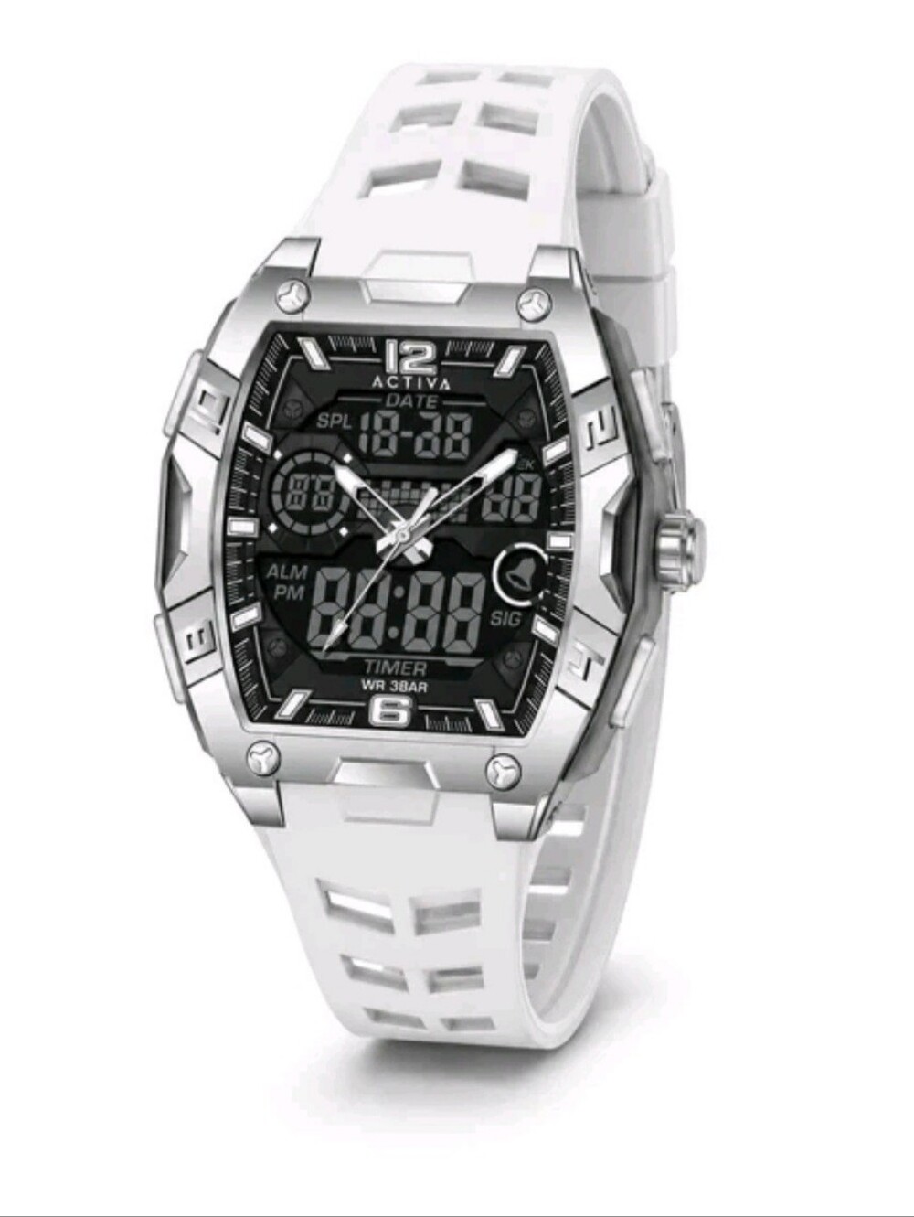 Actival Venzis X Invicta Digital Men's Watch - 50mm. White (ACW8131-001)